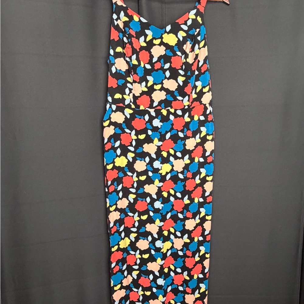 41 Hawthorn Black Floral Midi Dress